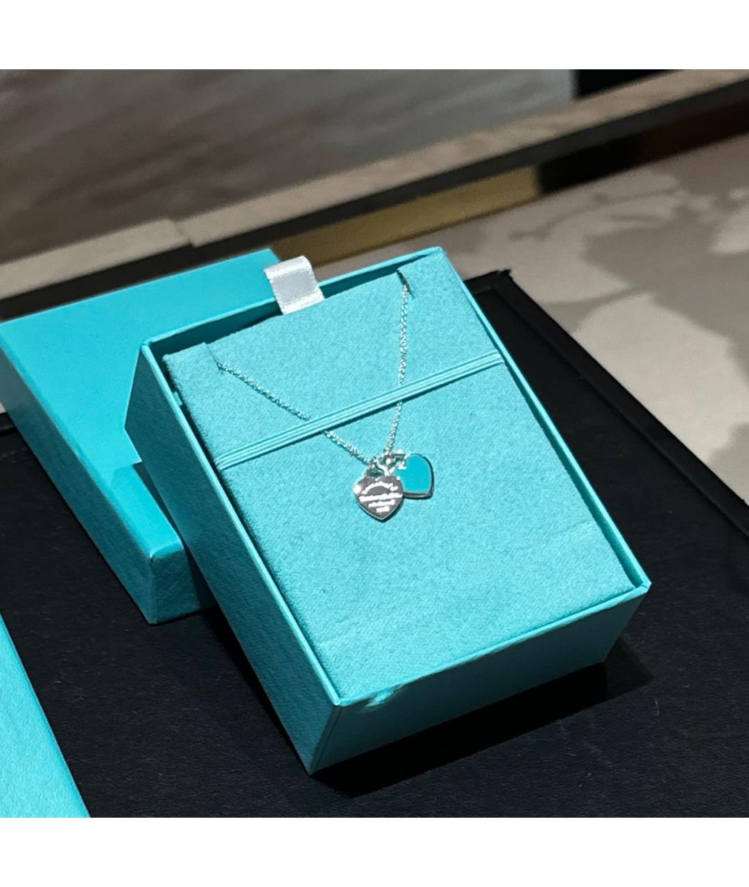 TIFFANY&CO Бирюзовая серебряная подвеска, фото 2