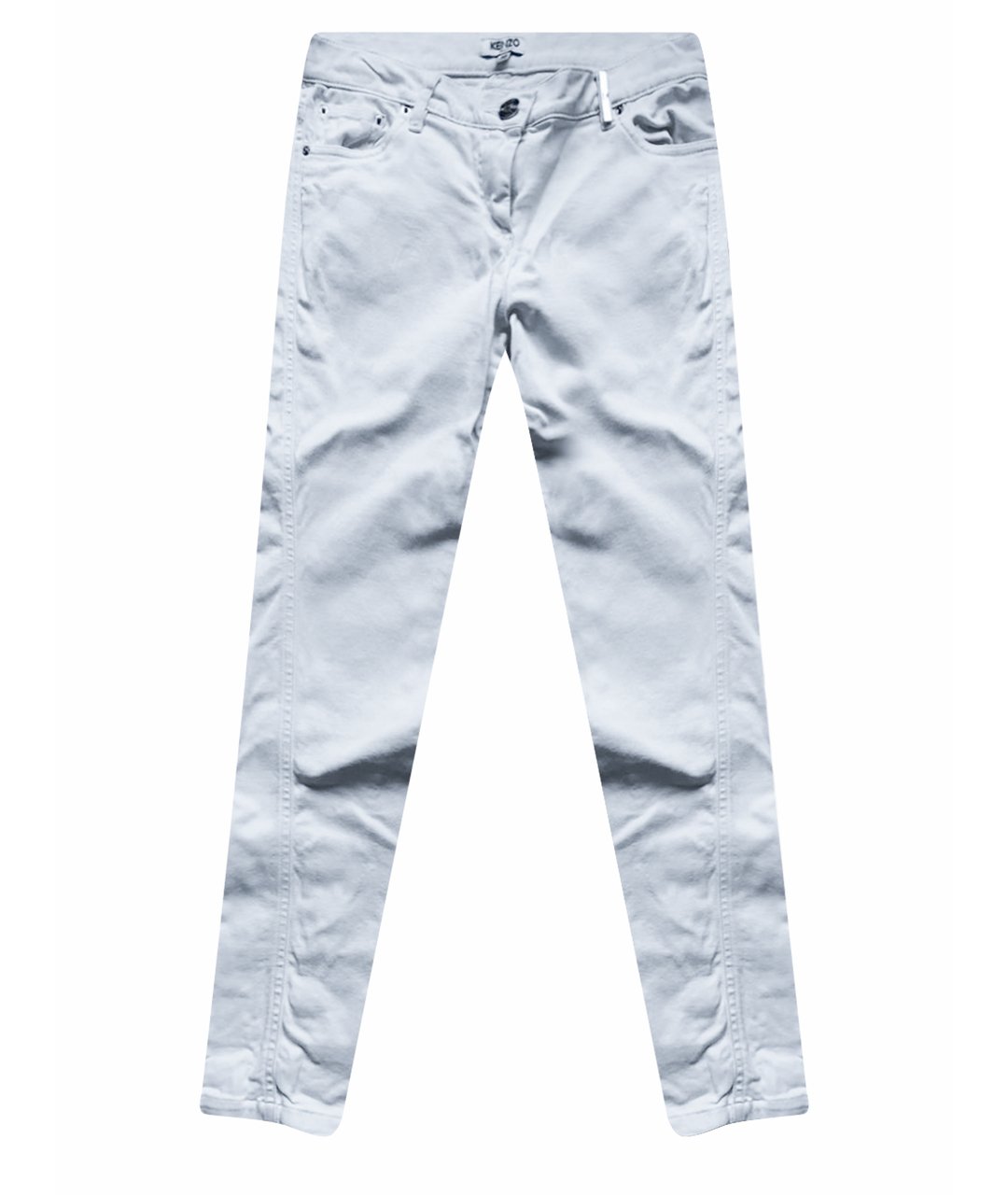 KENZO Белые хлопко-эластановые джинсы слим, фото 7
