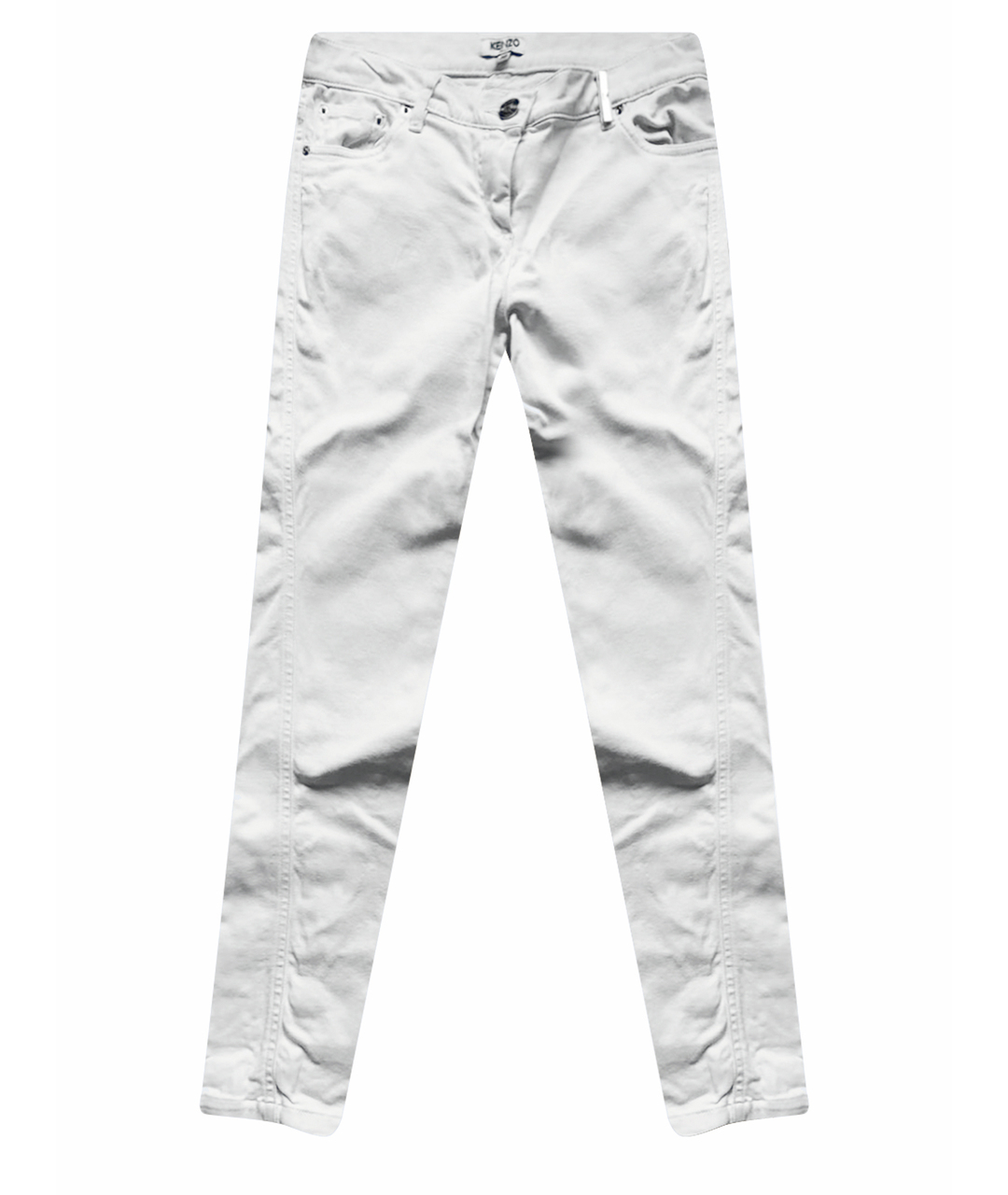 KENZO Белые хлопко-эластановые джинсы слим, фото 1