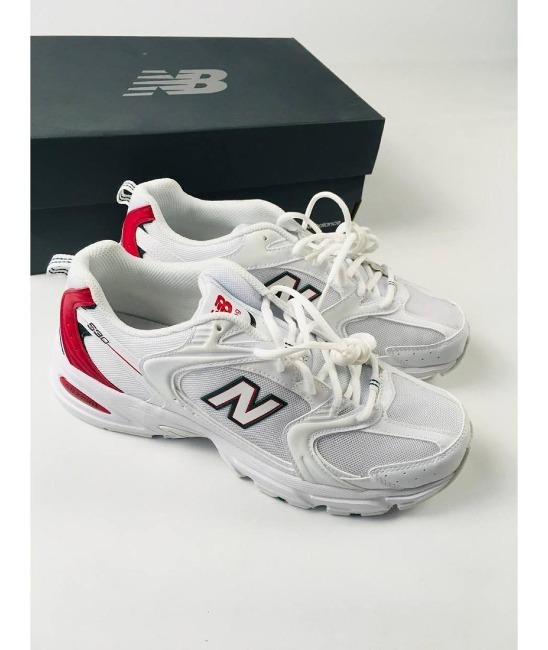 NEW BALANCE Белые синтетические низкие кроссовки / кеды, фото 3