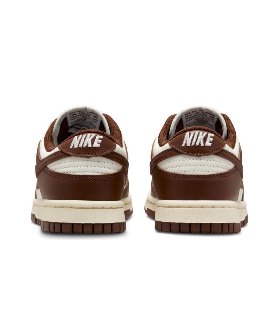 NIKE Коричневые кожаные низкие кроссовки / кеды, фото 3