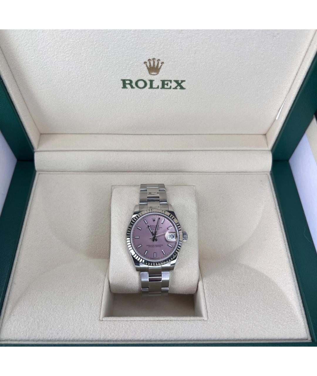 ROLEX Розовые часы из белого золота, фото 2