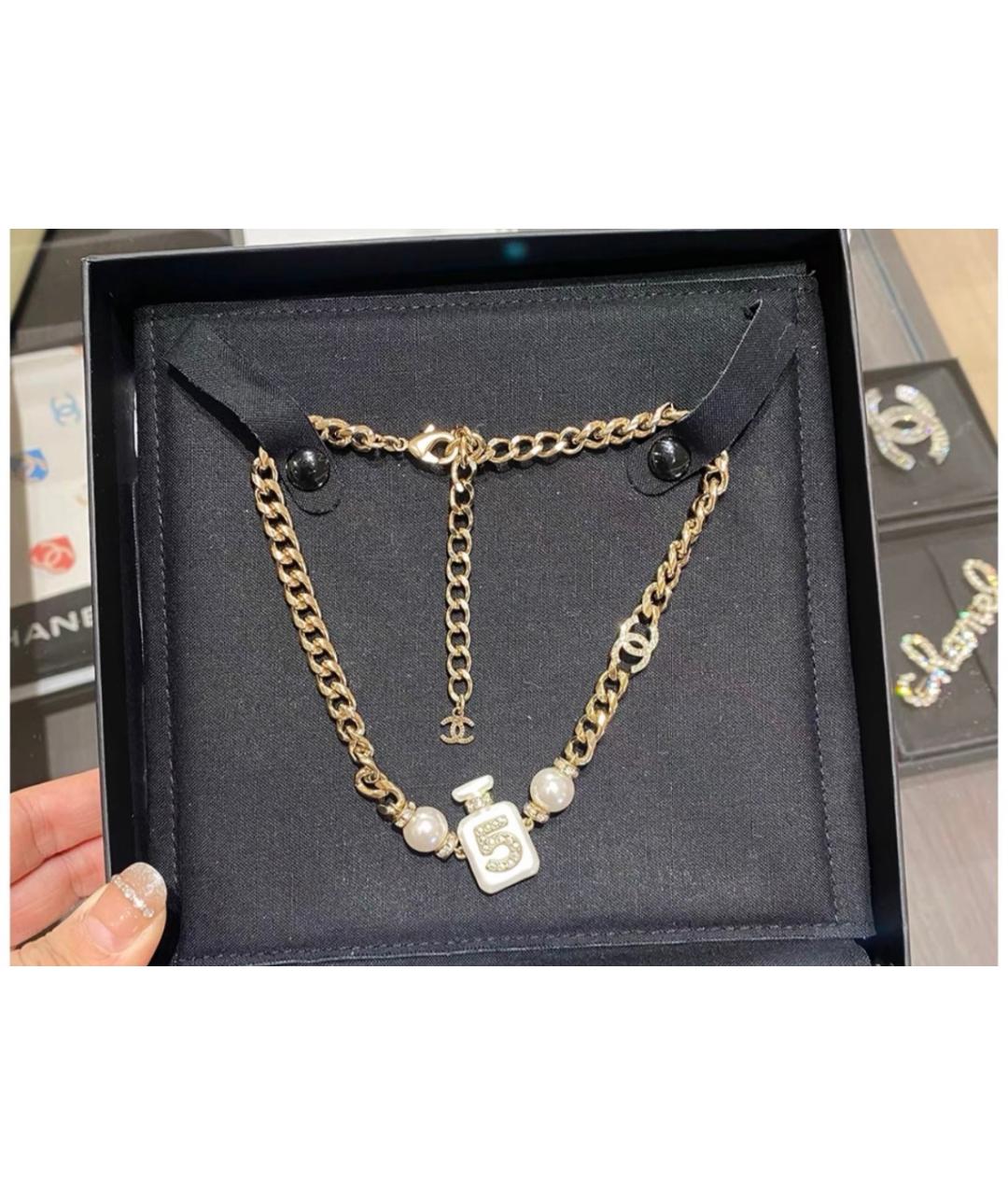 CHANEL Белое колье, фото 4