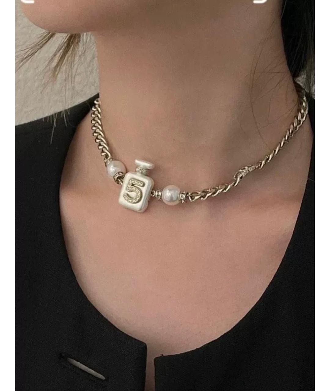 CHANEL Белое колье, фото 6