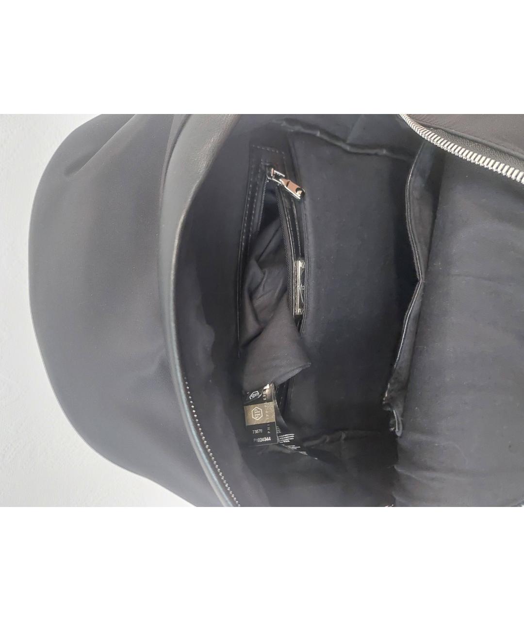 PHILIPP PLEIN Черный рюкзак из искусственной кожи, фото 4