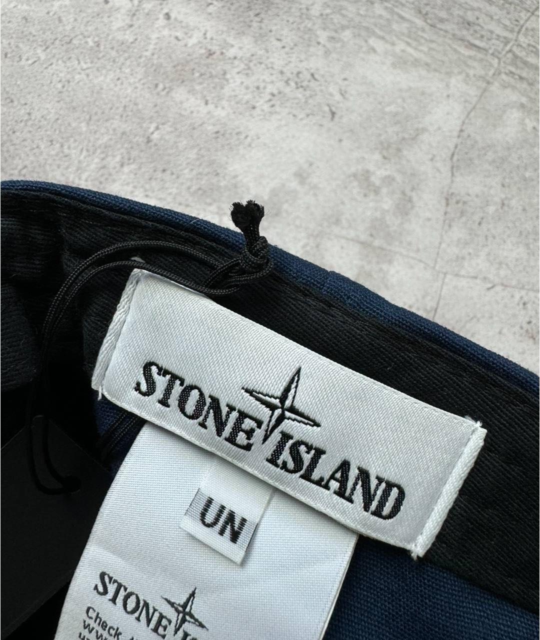 STONE ISLAND Темно-синяя хлопковая кепка/бейсболка, фото 5