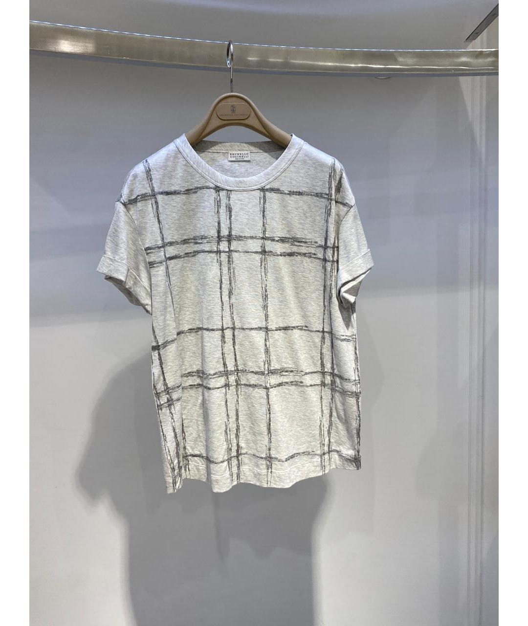 BRUNELLO CUCINELLI Серая футболка, фото 3