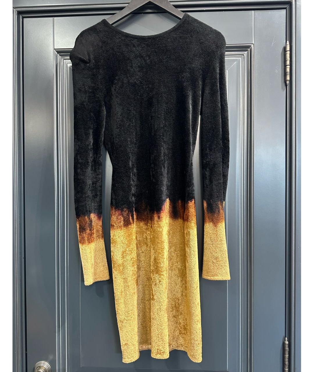 BALMAIN Черное велюровое повседневное платье, фото 6