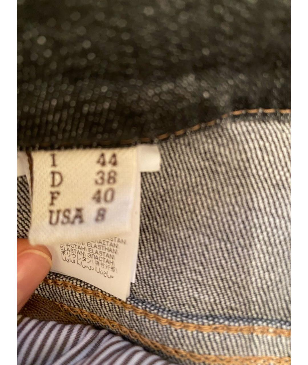 BRUNELLO CUCINELLI Серые хлопко-эластановые джинсы слим, фото 8