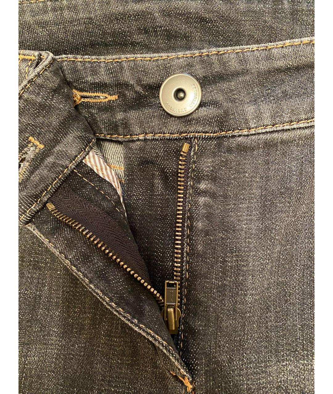 BRUNELLO CUCINELLI Серые хлопко-эластановые джинсы слим, фото 4