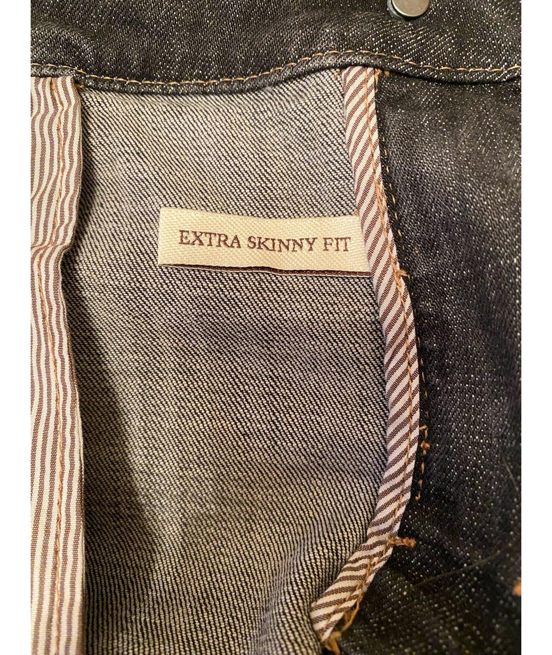 BRUNELLO CUCINELLI Серые хлопко-эластановые джинсы слим, фото 7