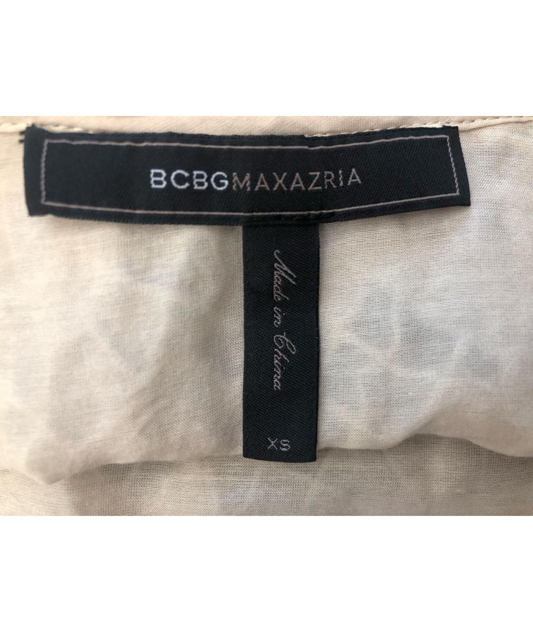 BCBG MAXAZRIA Бежевая хлопковая блузы, фото 4