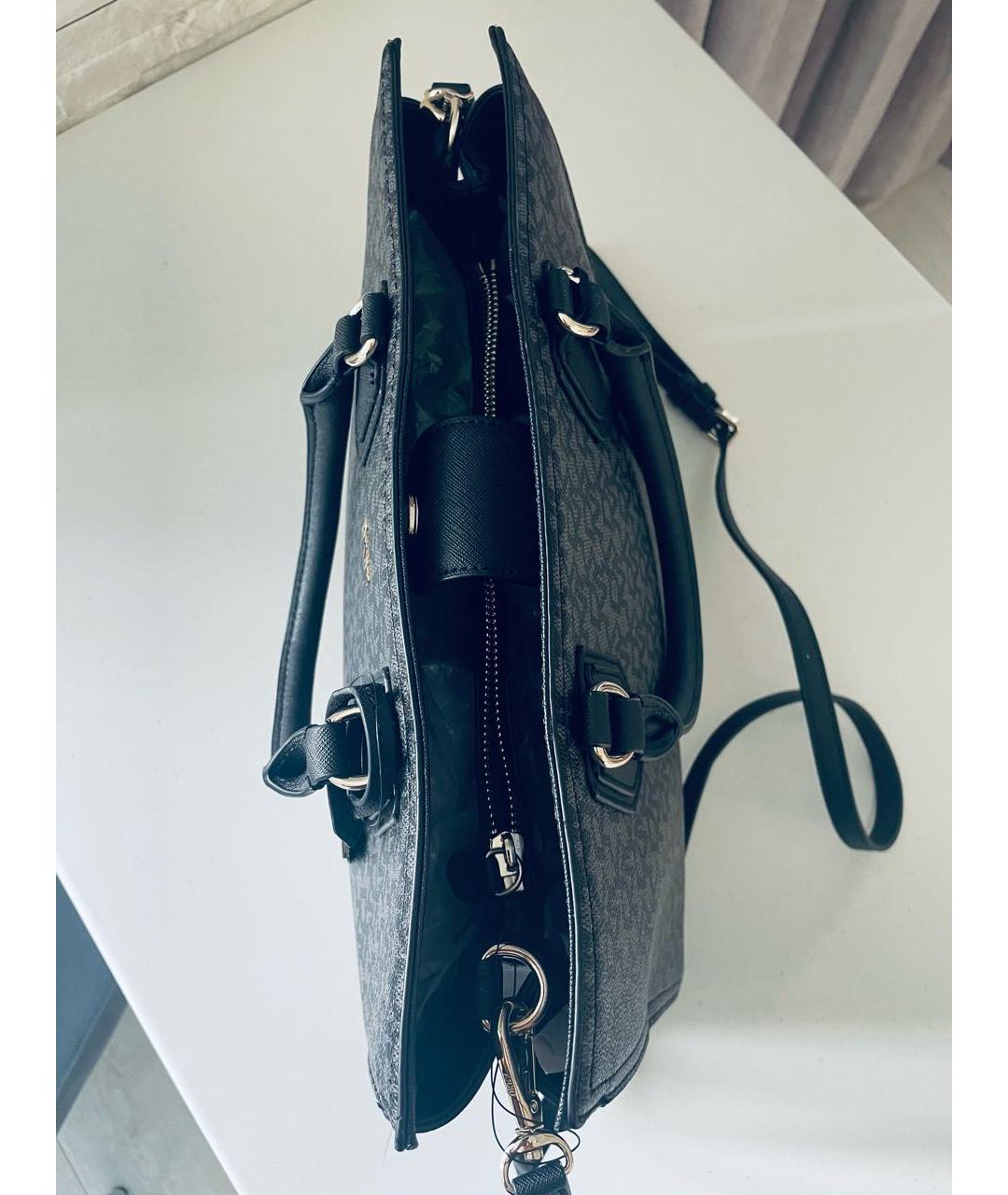 DKNY Черная сумка через плечо из искусственной кожи, фото 5