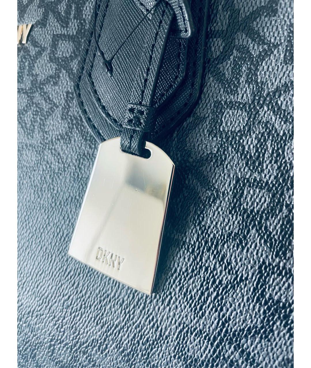 DKNY Черная сумка через плечо из искусственной кожи, фото 8