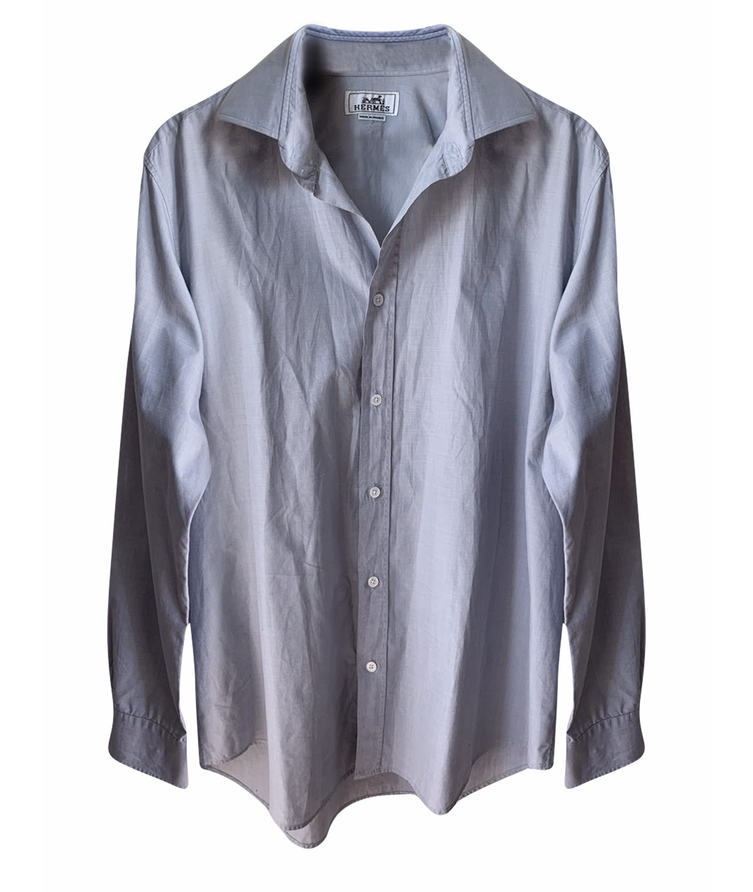 HERMES PRE-OWNED Серая хлопковая классическая рубашка, фото 1