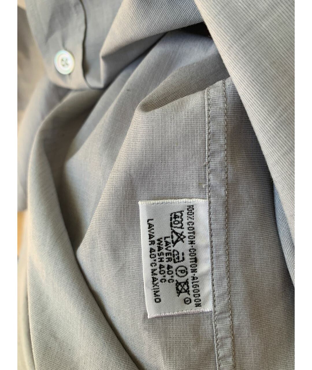 HERMES PRE-OWNED Серая хлопковая классическая рубашка, фото 8