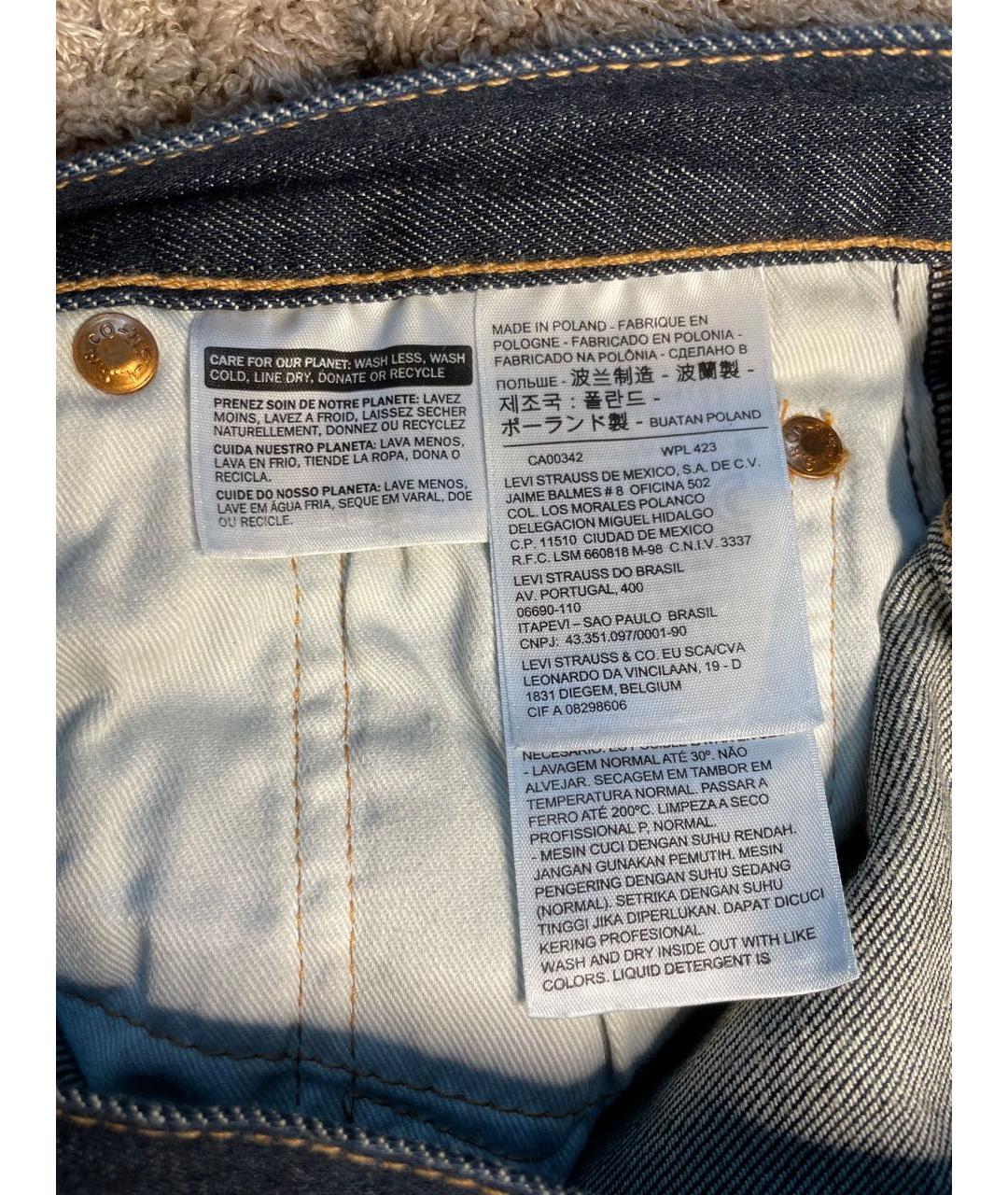 LEVI'S Черные хлопковые джинсы, фото 5