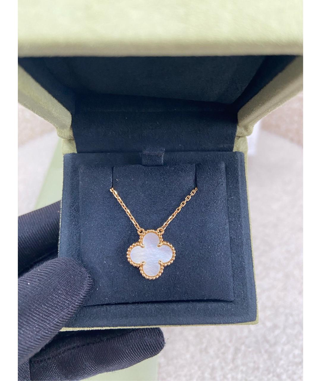 VAN CLEEF & ARPELS Белая подвеска из желтого золота, фото 2