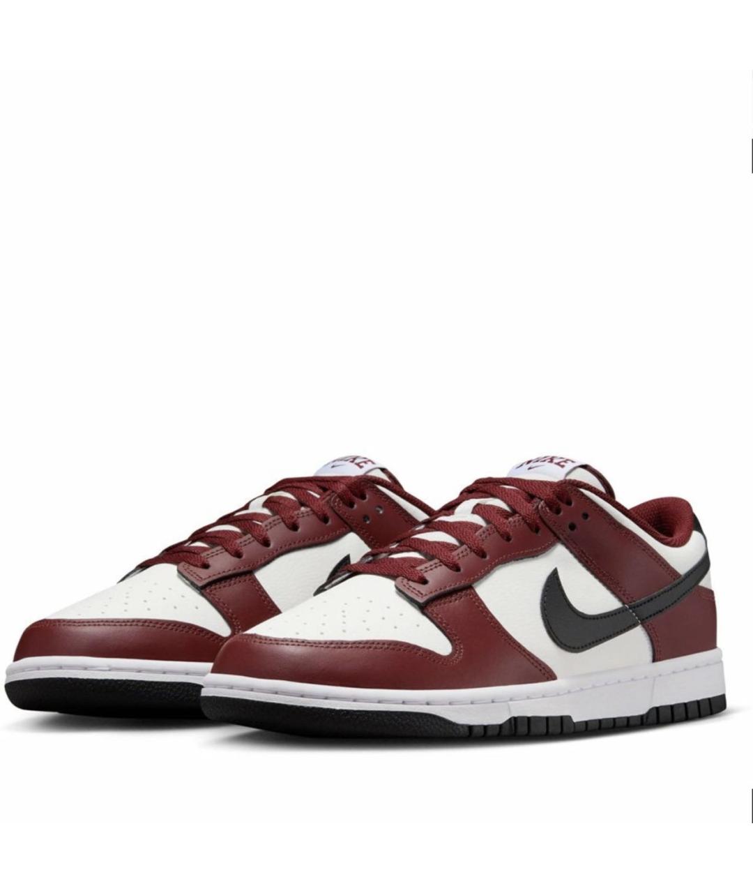 NIKE Бордовые кожаные кроссовки, фото 2