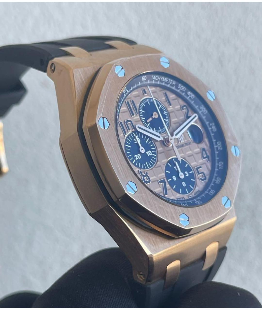 Audemars Piguet Коричневые часы из розового золота, фото 3