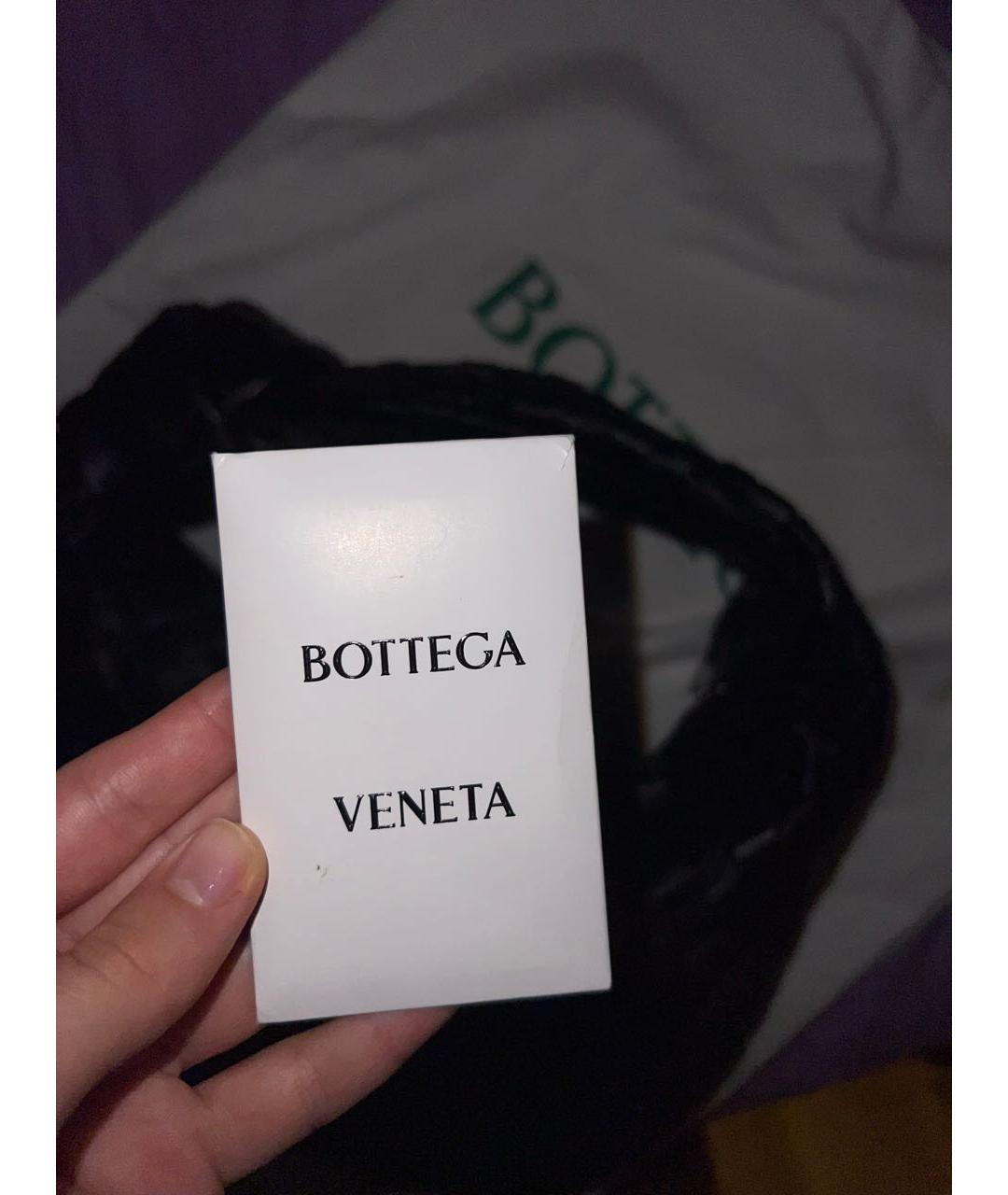 BOTTEGA VENETA Черная кожаная сумка тоут, фото 7