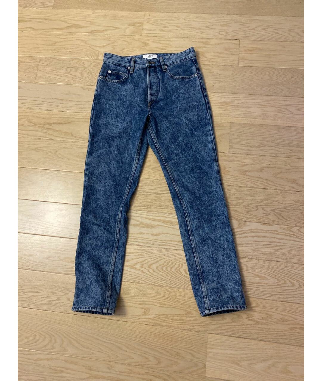 ISABEL MARANT ETOILE Синие хлопковые прямые джинсы, фото 9