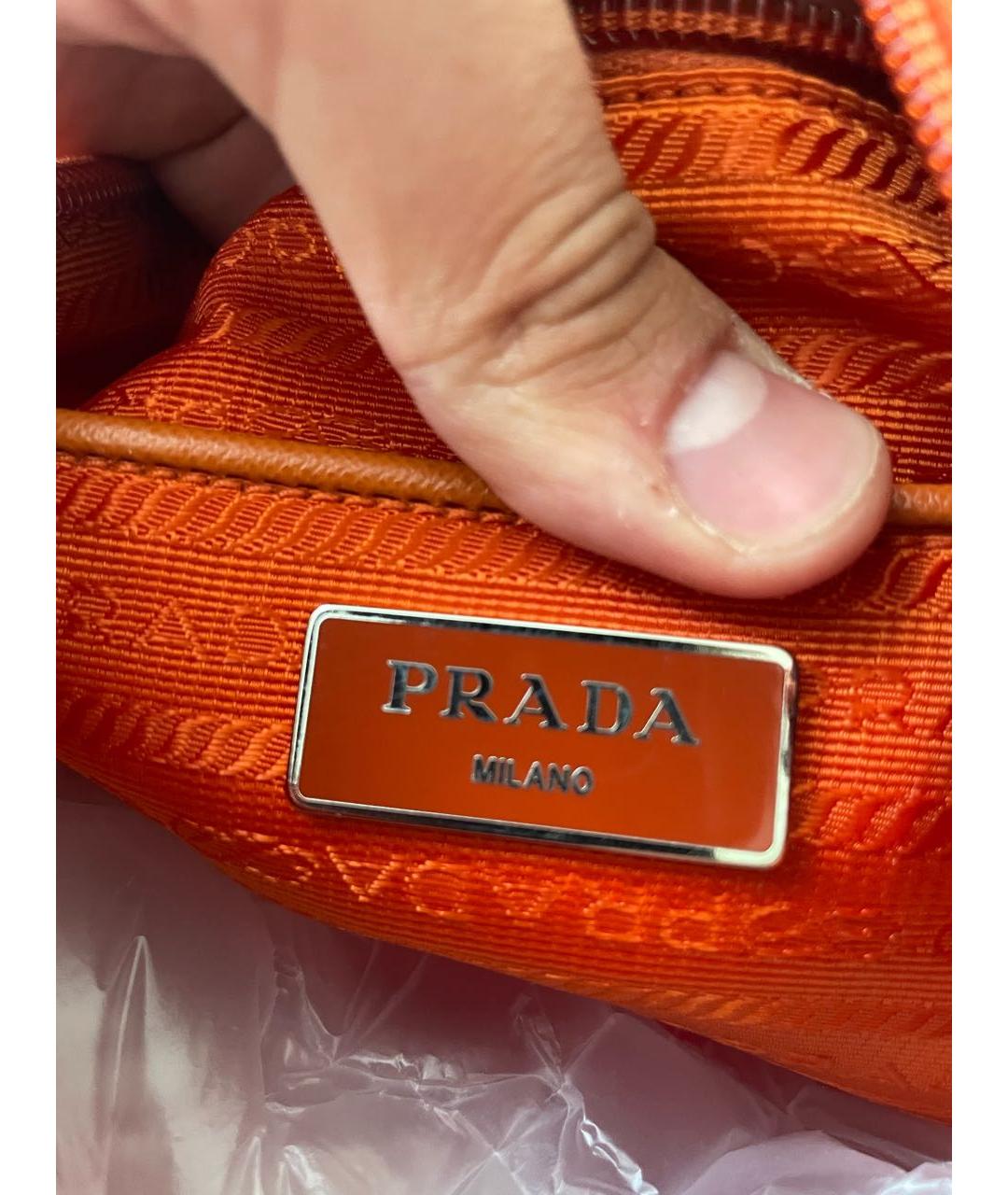 PRADA Оранжевая сумка на плечо, фото 7