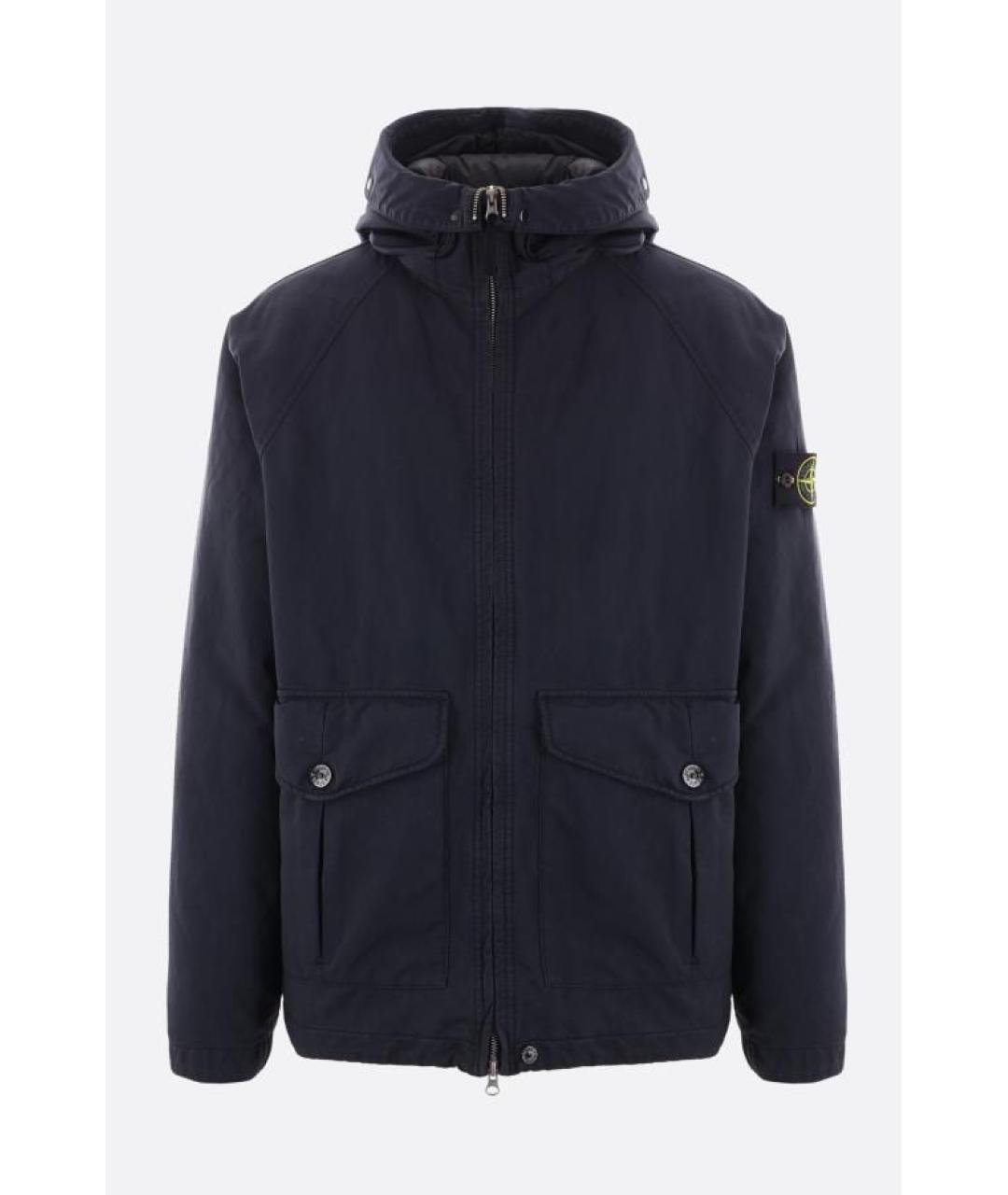 STONE ISLAND Темно-синяя полиэстеровая куртка, фото 5