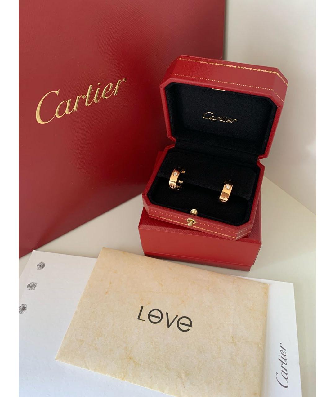 CARTIER Золотые серьги из розового золота, фото 2