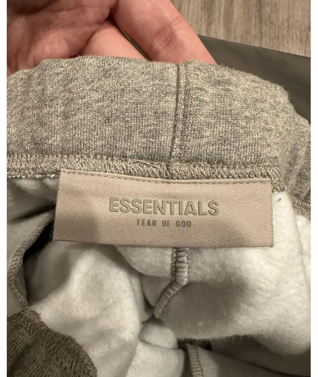 FEAR OF GOD ESSENTIALS Антрацитовые хлопковые шорты, фото 4