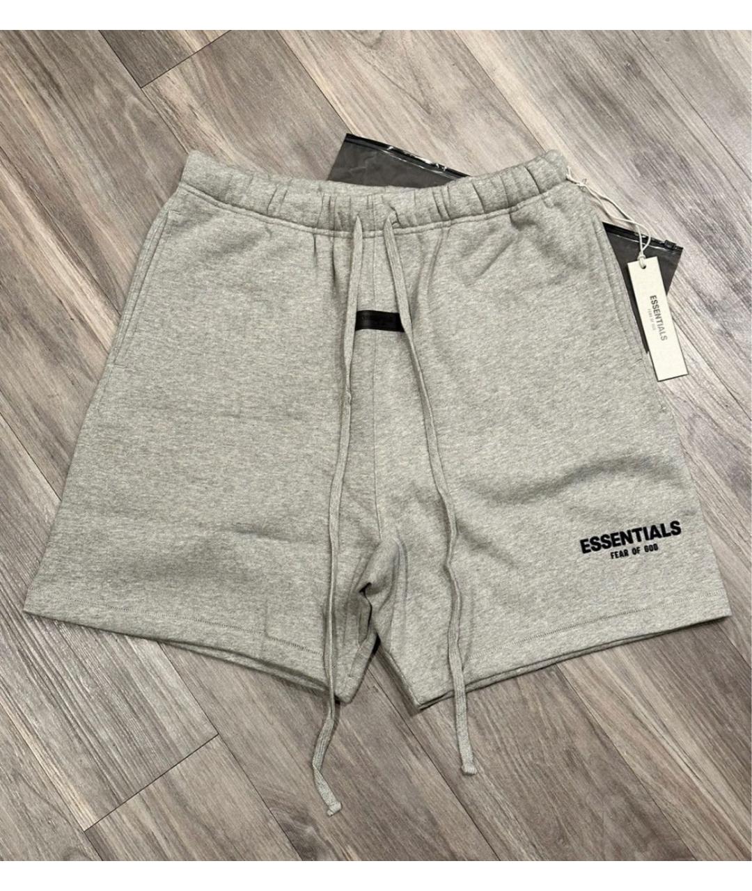 FEAR OF GOD ESSENTIALS Антрацитовые хлопковые шорты, фото 9