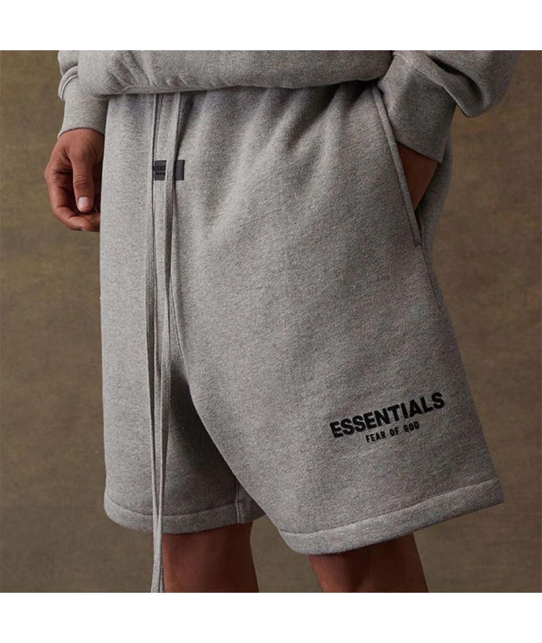 FEAR OF GOD ESSENTIALS Антрацитовые хлопковые шорты, фото 6