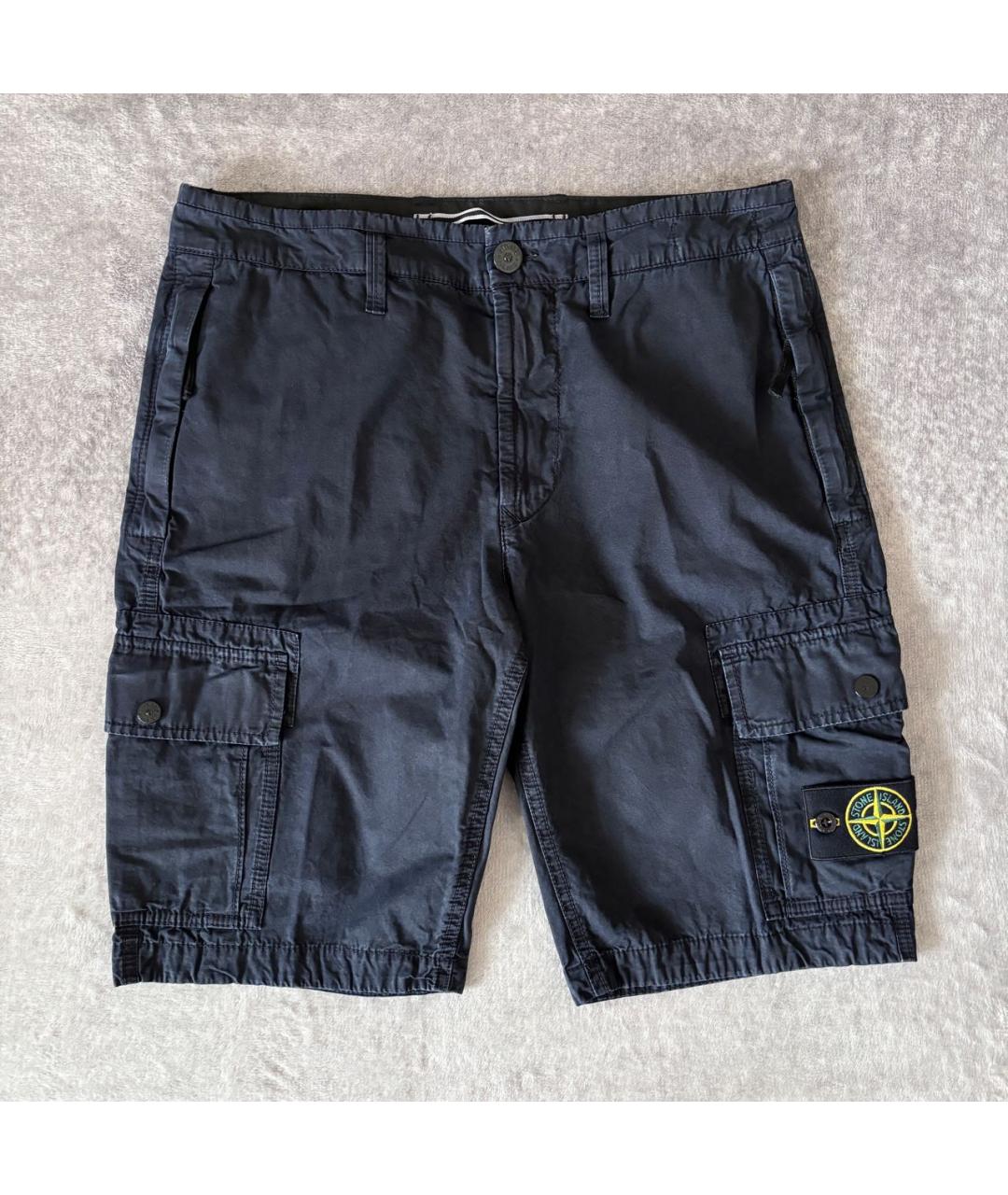 STONE ISLAND Темно-синие шорты, фото 9