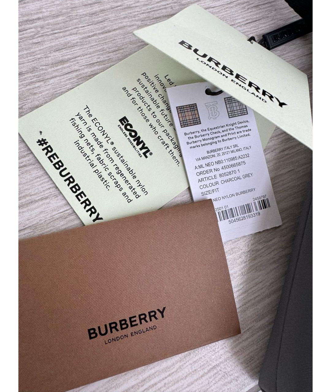 BURBERRY Серая сумка на плечо, фото 5