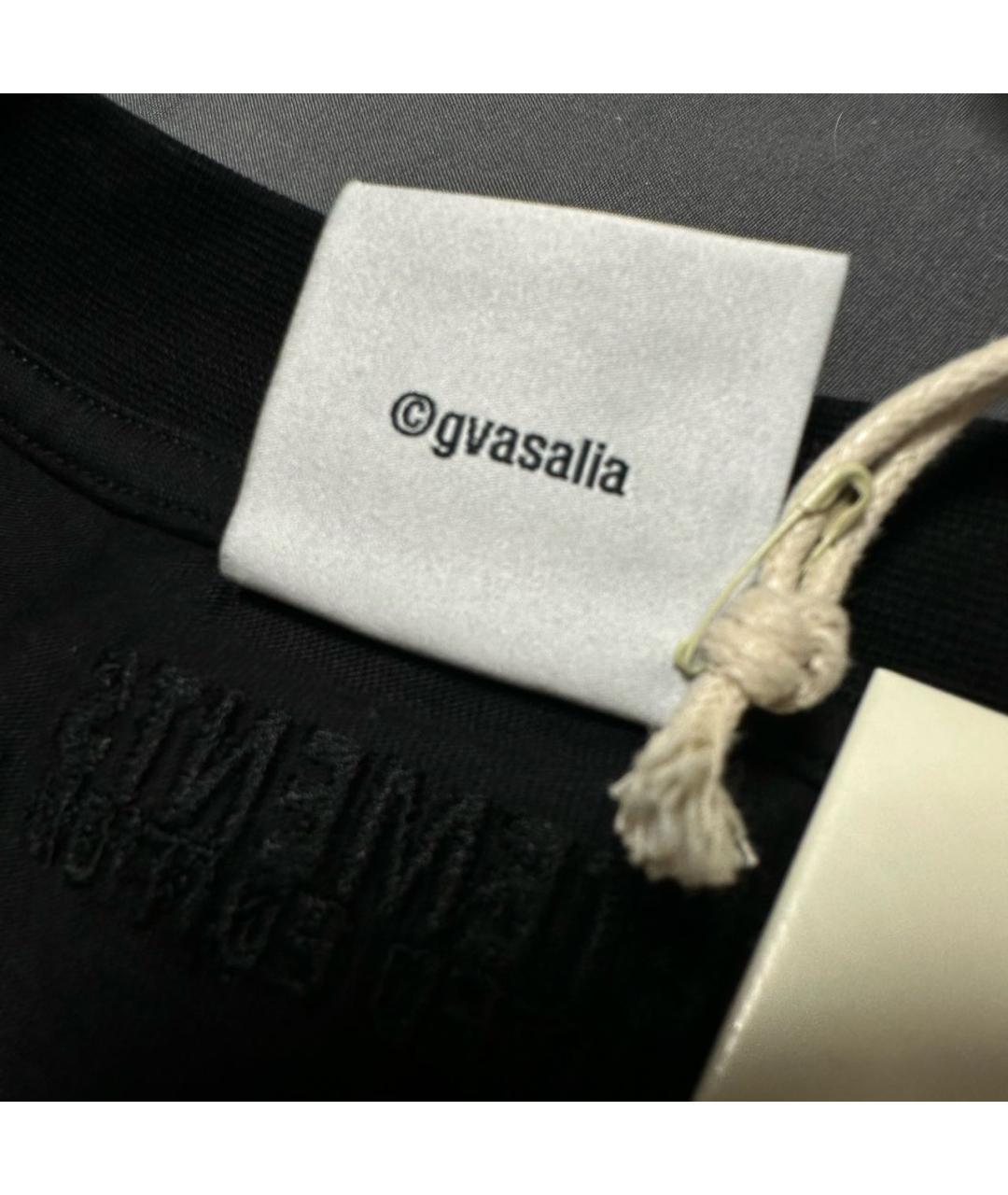 VETEMENTS Черная хлопковая футболка, фото 6