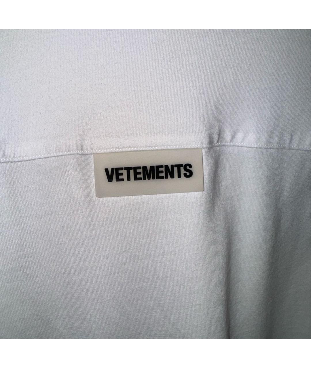 VETEMENTS Белая хлопковая рубашка, фото 4