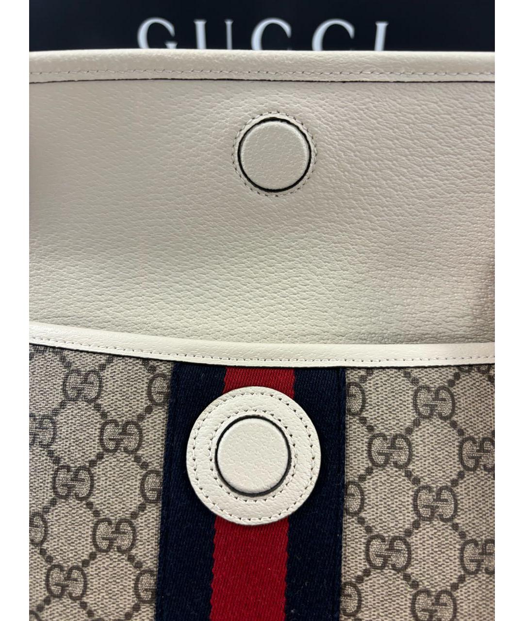 GUCCI Белая кожаная поясная сумка, фото 4