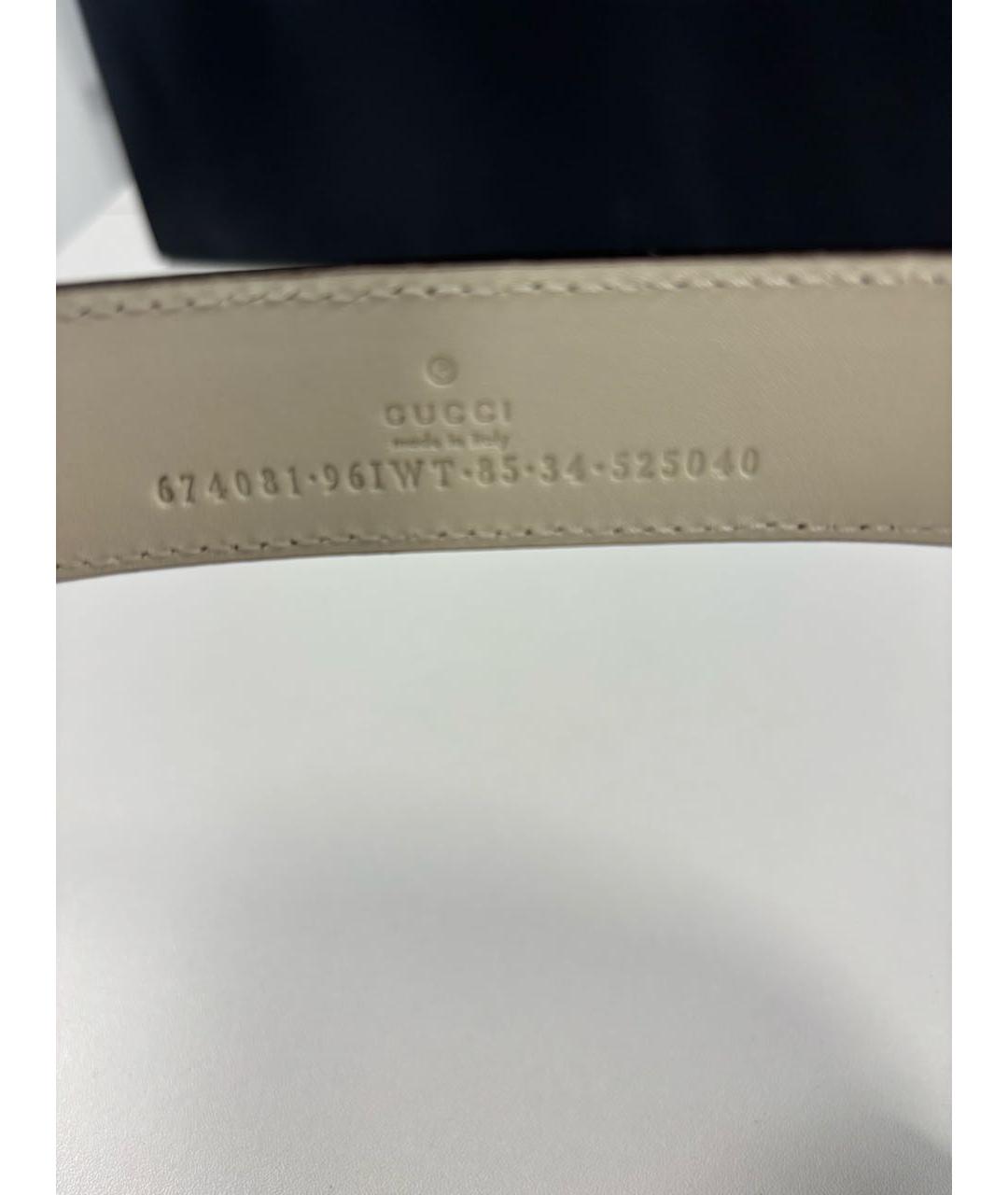 GUCCI Белая кожаная поясная сумка, фото 7