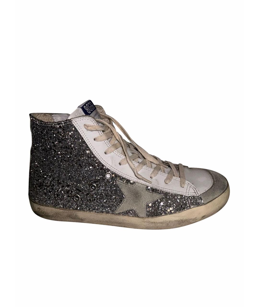 GOLDEN GOOSE DELUXE BRAND Серебряные кеды, фото 1