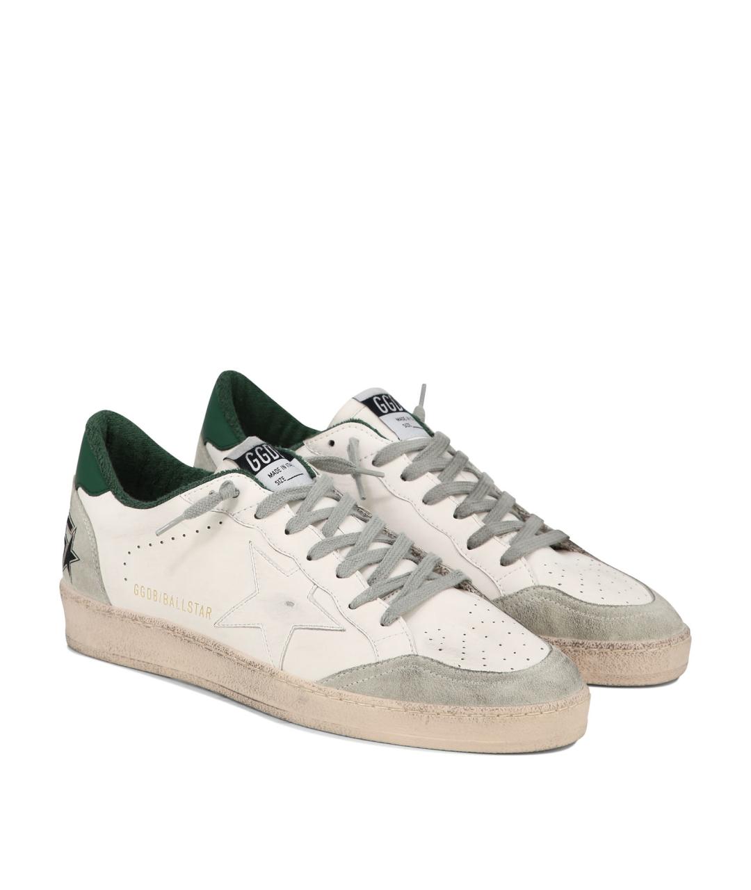 GOLDEN GOOSE DELUXE BRAND Белые кожаные низкие кроссовки / кеды, фото 2