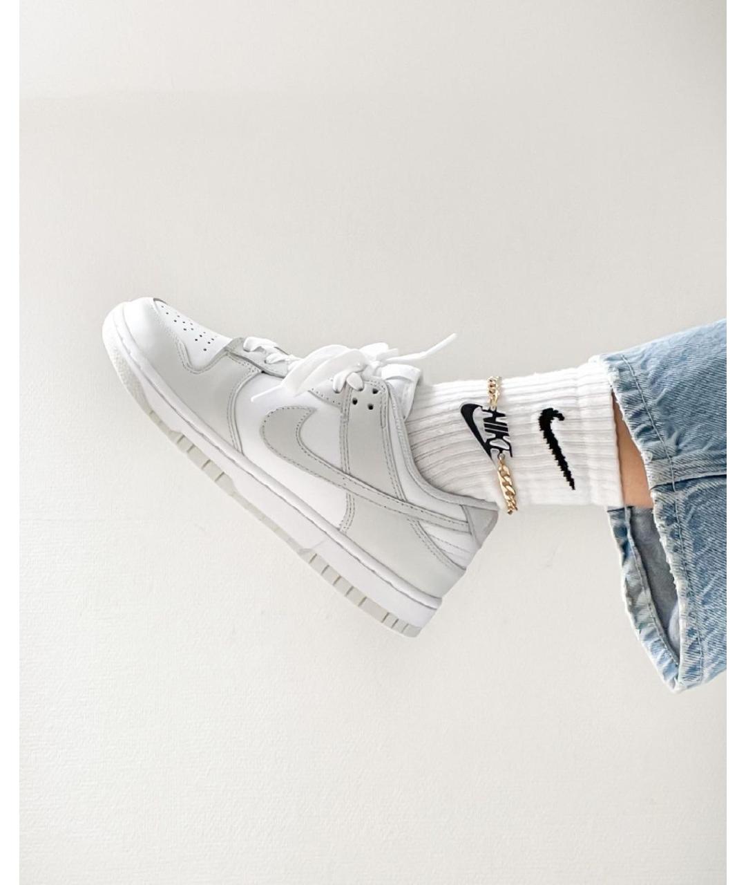 NIKE Белые кожаные кроссовки, фото 5