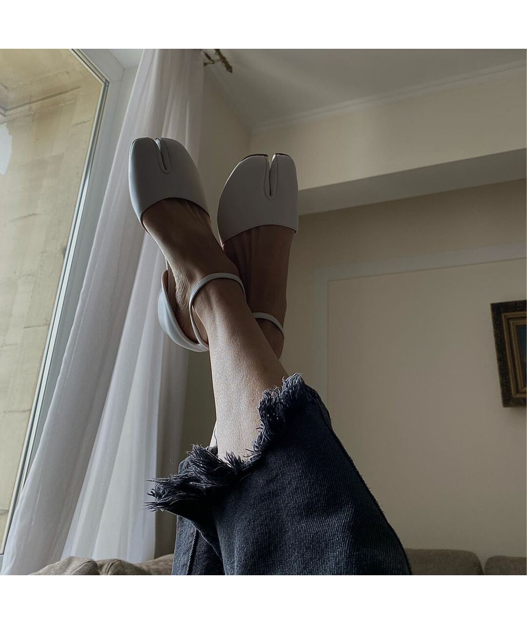 MAISON MARGIELA Белые кожаные сандалии, фото 6