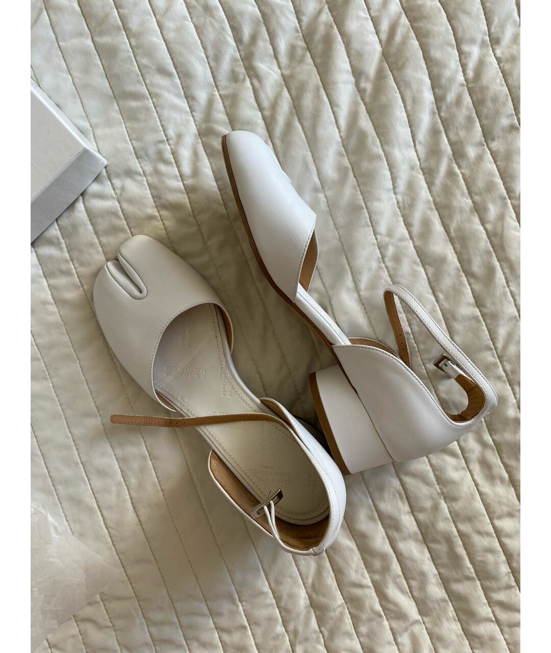 MAISON MARGIELA Белые кожаные сандалии, фото 8