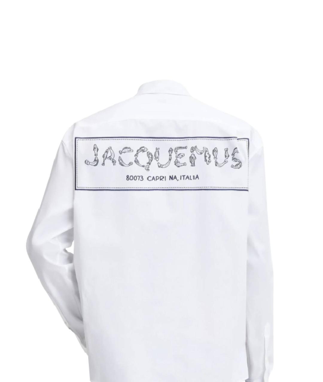 JACQUEMUS Белая хлопковая кэжуал рубашка, фото 3