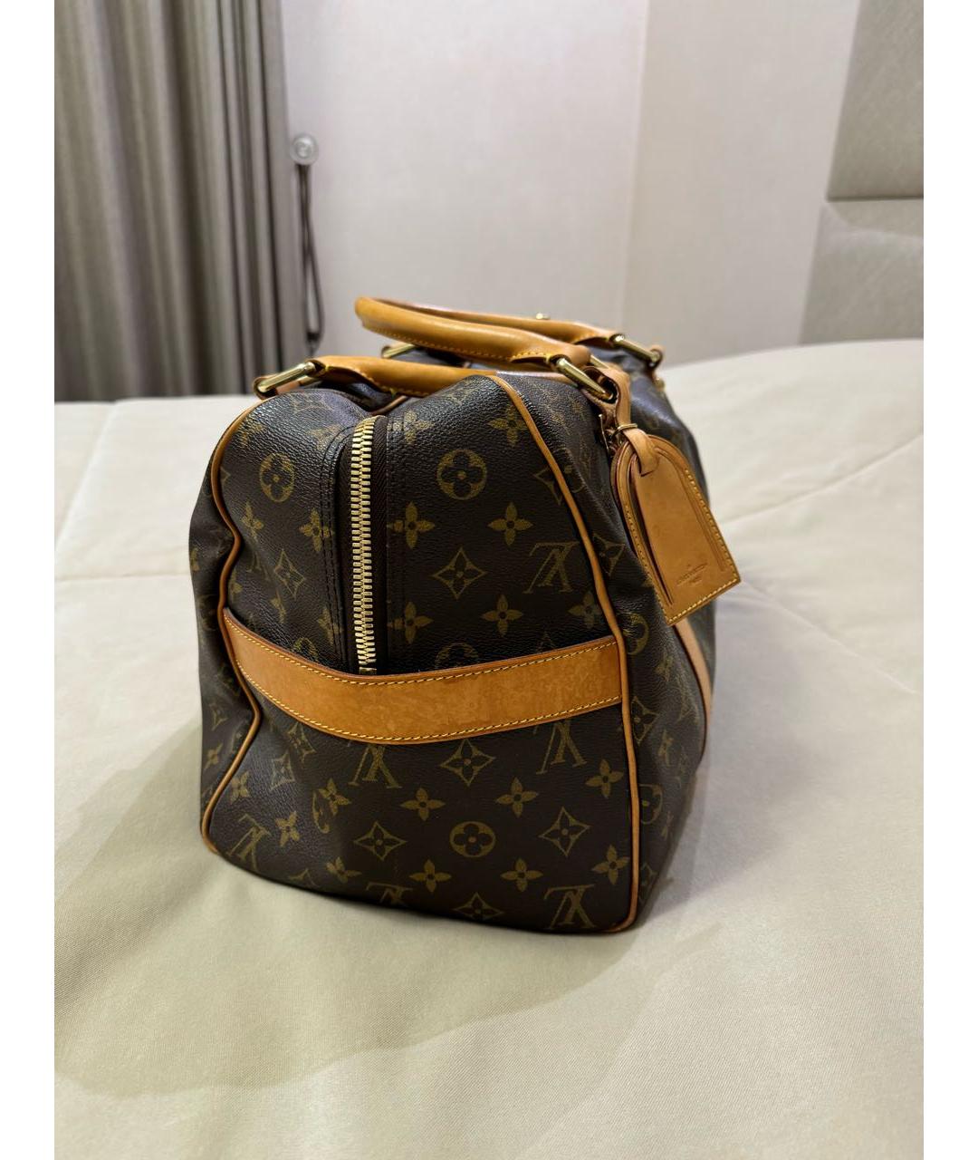 LOUIS VUITTON Коричневая кожаная дорожная/спортивная сумка, фото 2