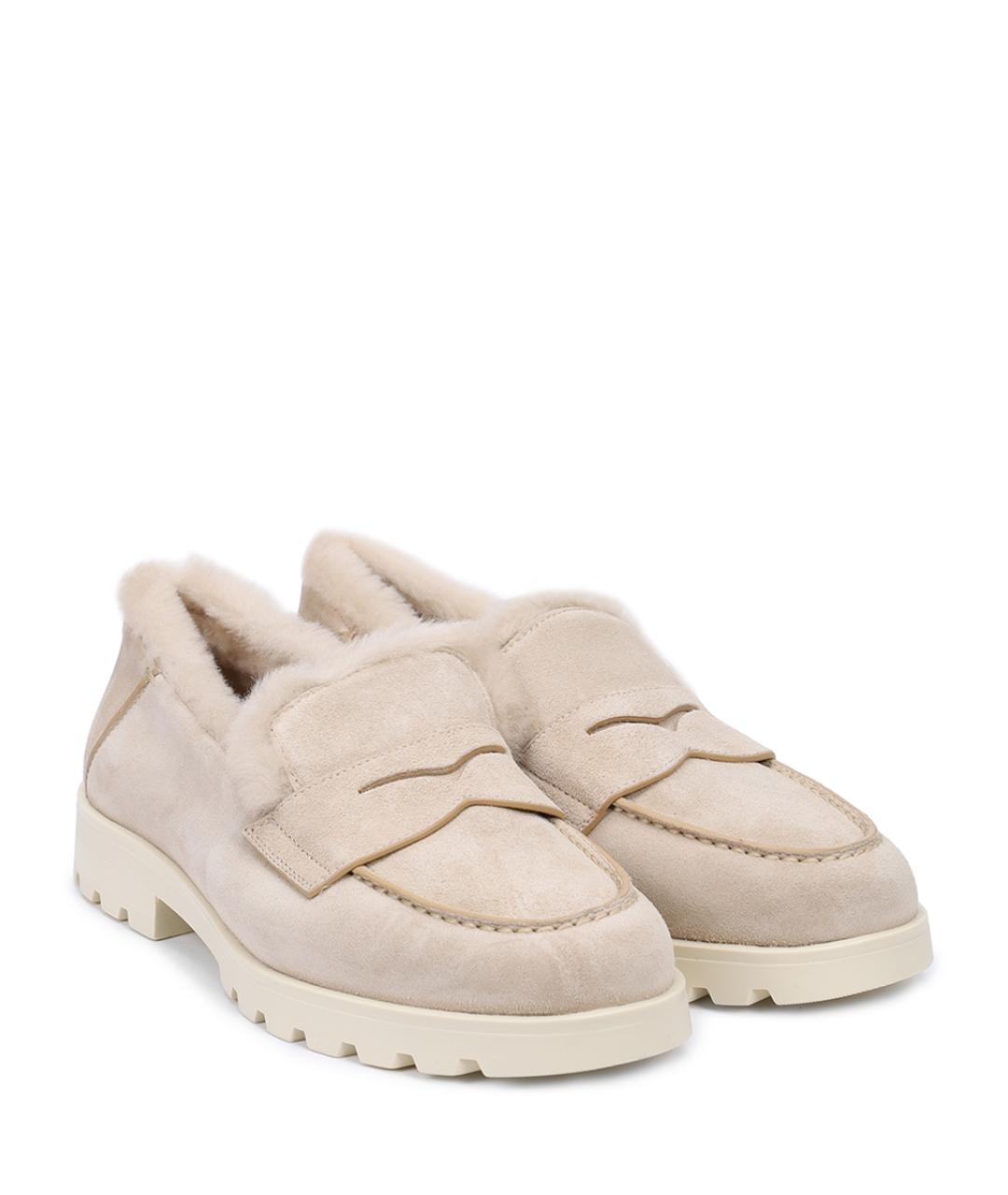 SANTONI Бежевые лоферы, фото 2