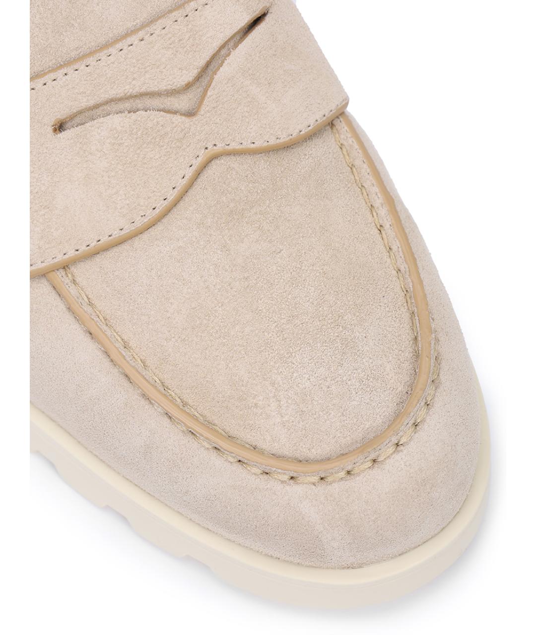 SANTONI Бежевые лоферы, фото 5