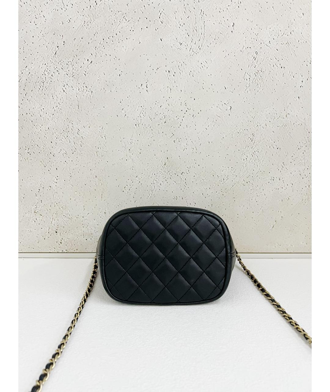 CHANEL Черная кожаная сумка через плечо, фото 3