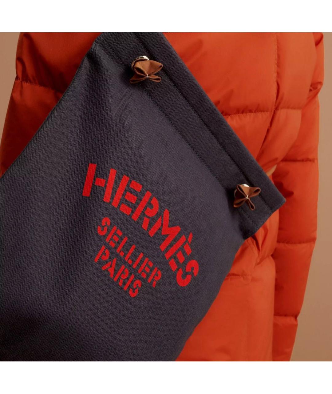 HERMES Темно-синяя пляжная сумка, фото 2