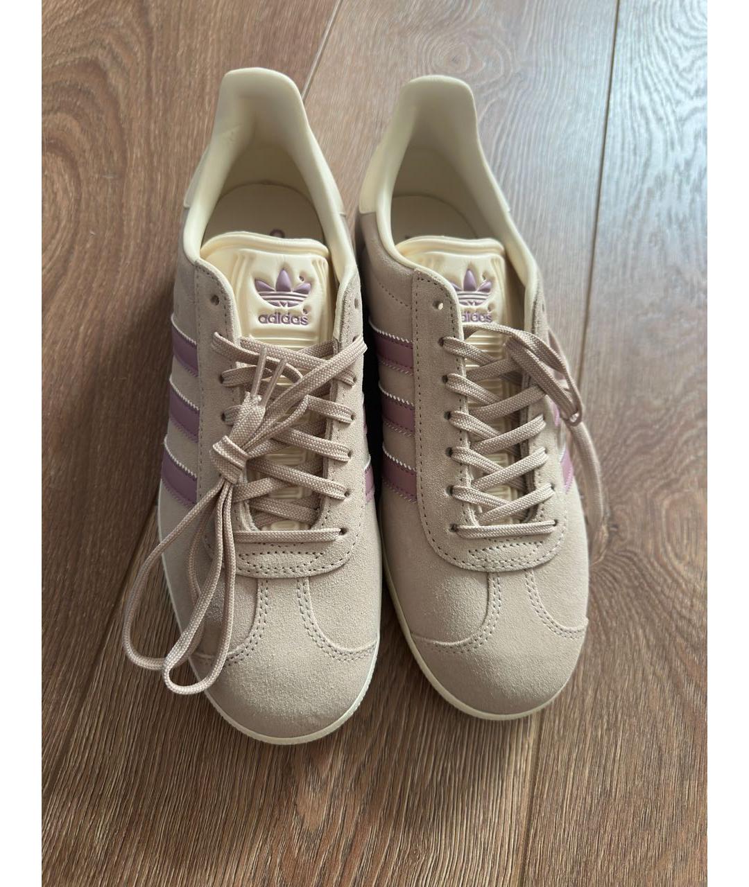 ADIDAS Бежевые замшевые кеды, фото 2